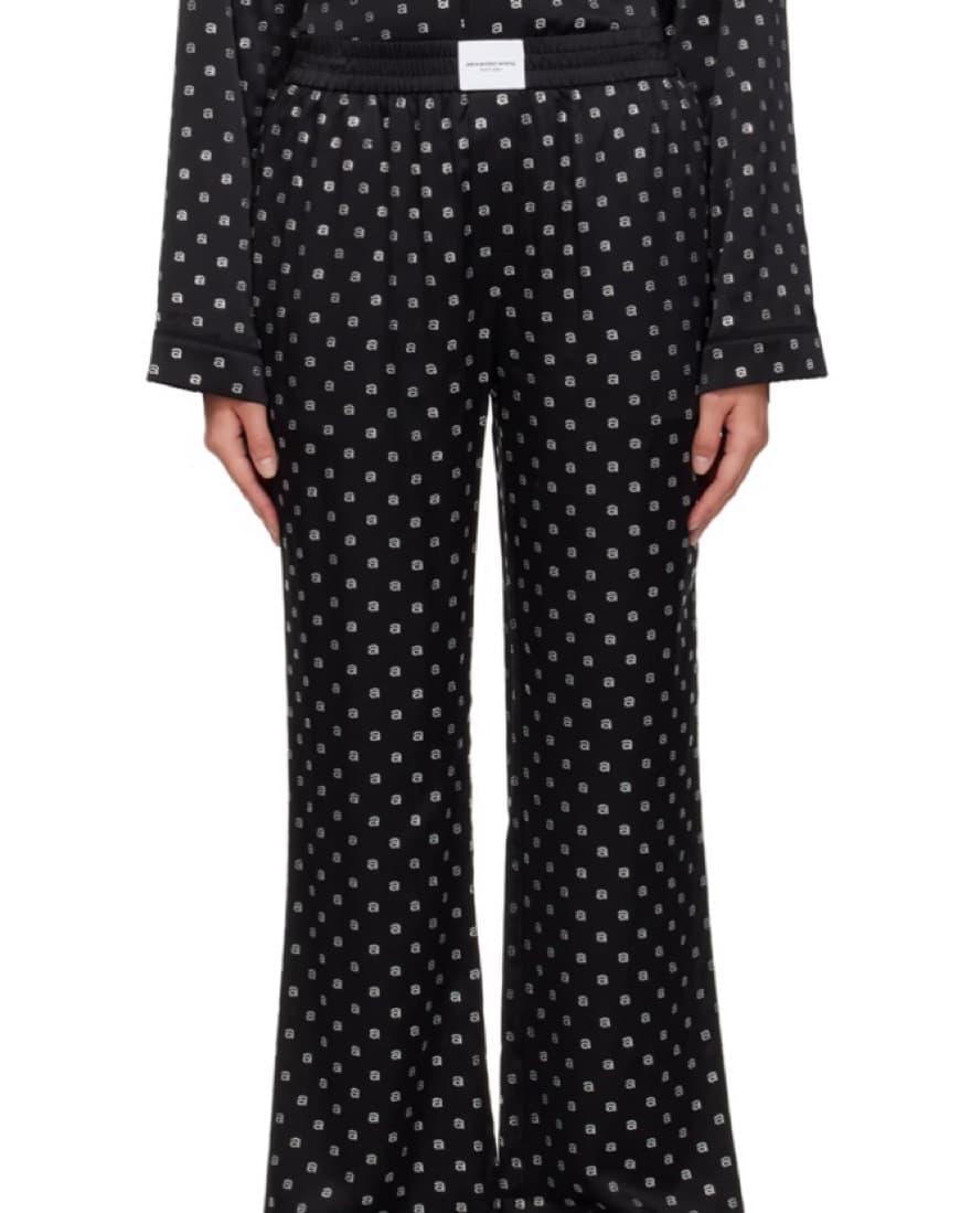 Alexander Wang Black Crystal Cut Pants - Image 1
