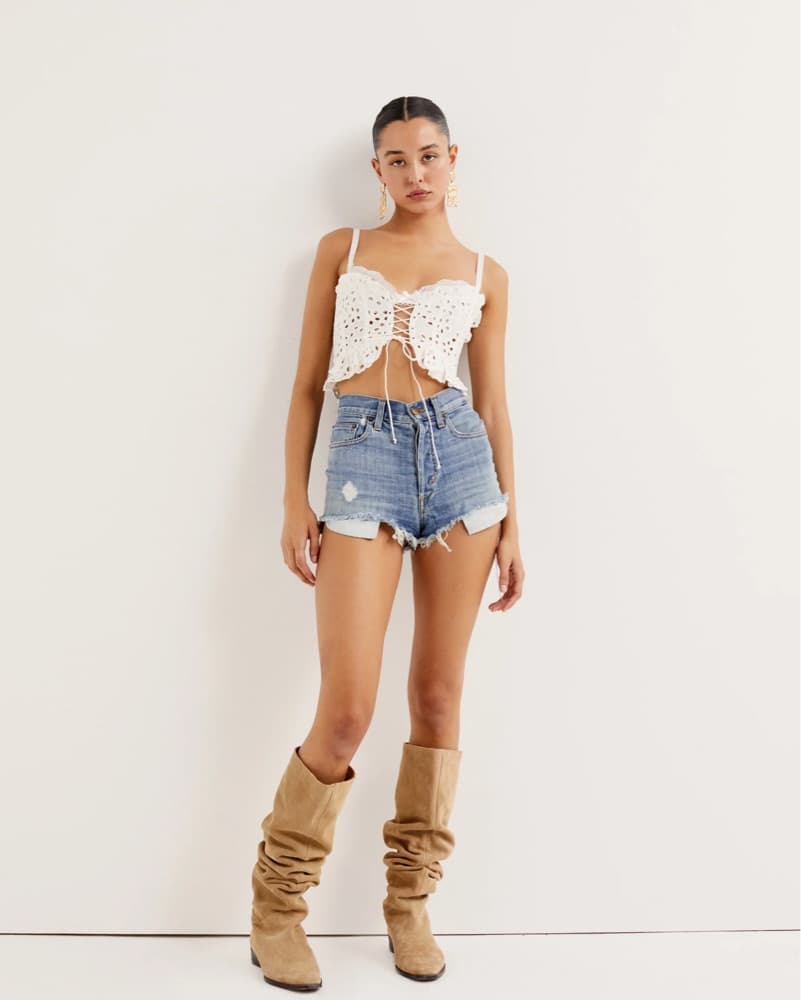 Romantic Lace-Up Bra Top - Image 3
