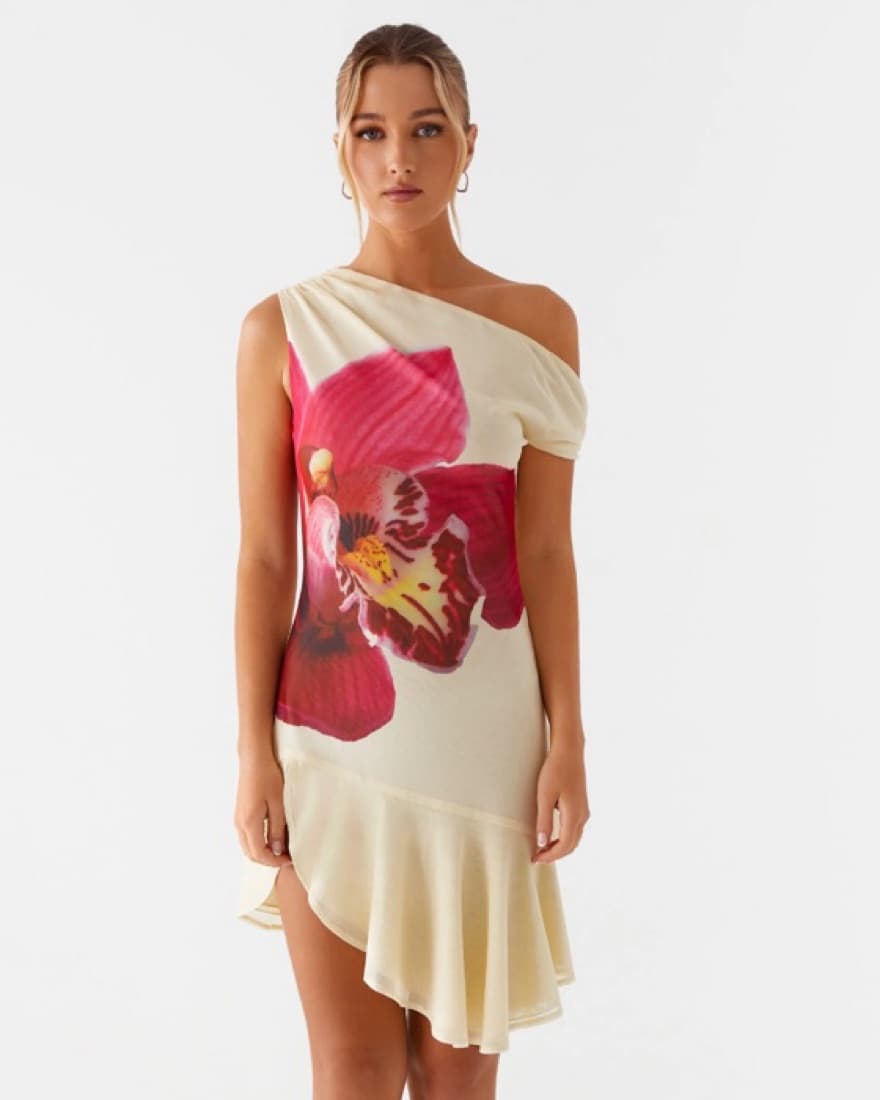 Clementina One Shoulder Mini Dress - Image 4