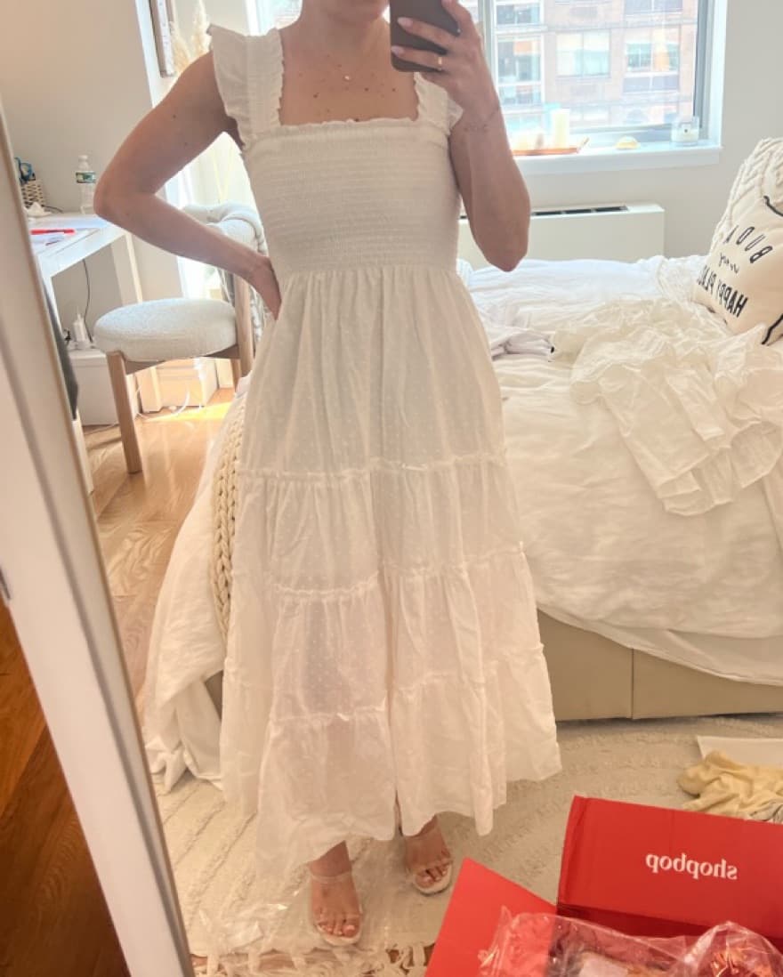 O.p.t White Maxi Ruched Dress  - Image 4