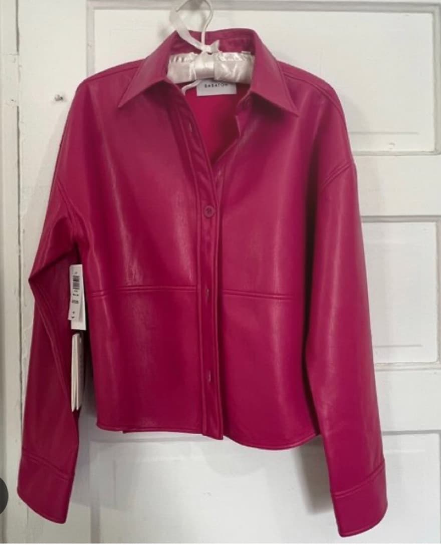 Aritiza magenta Peli Faux Leather Jacket - Image 2