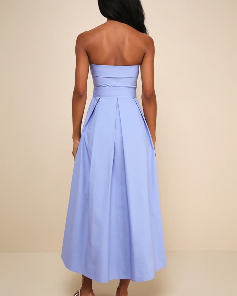 Lulus Elegant Periwinkle Midi Dress - Image 2
