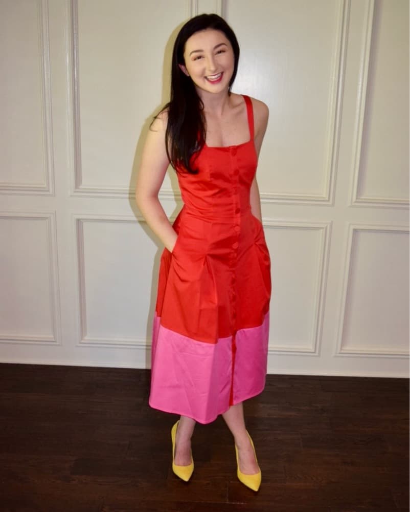 Gianni Bini Colorblock Button Midi Dress - Image 4