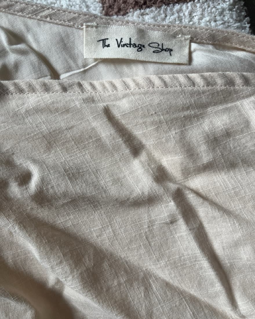 The Vintage Shop Linen Midi Dress - Image 4