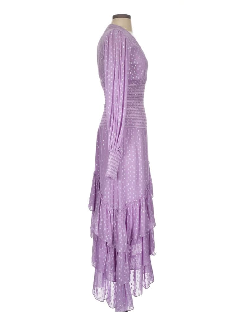Rococo sands Purple Polka Dot Midi Dress - Image 2