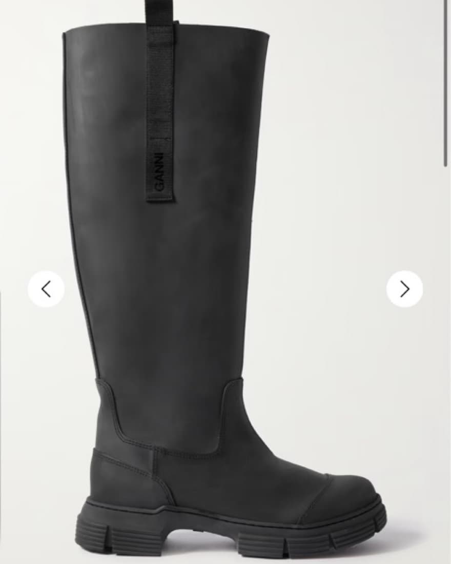 GANNI recycled-rubber knee boot - Image 1
