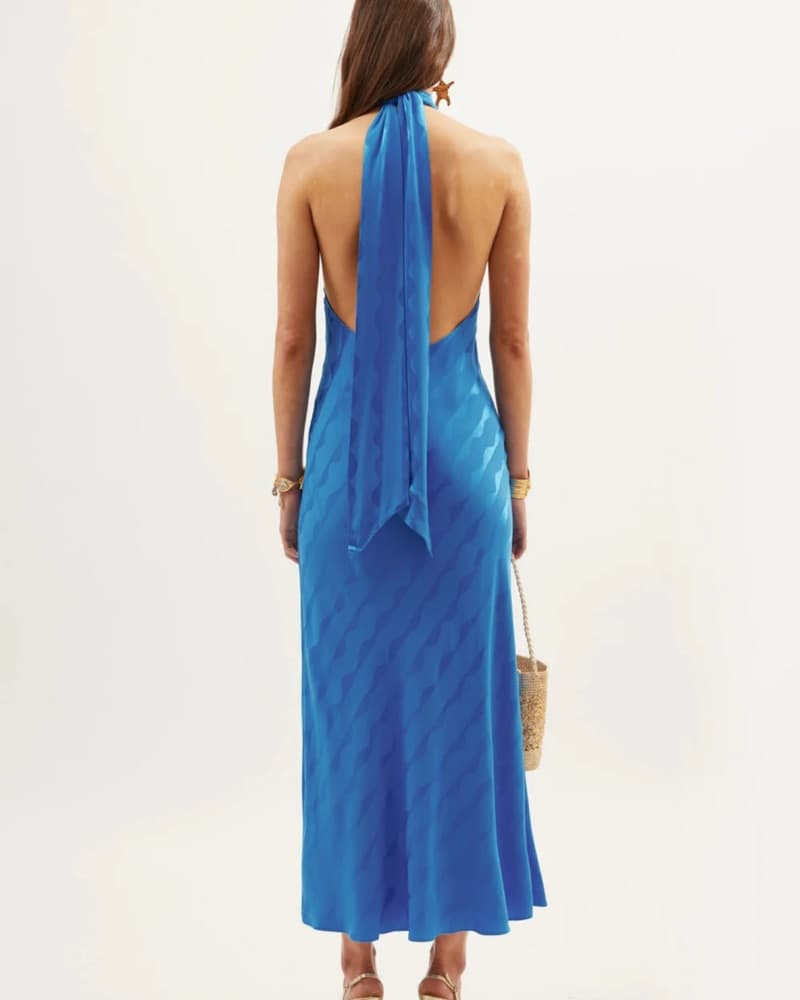 Rixo Maura Halter Midi Dress - Image 6