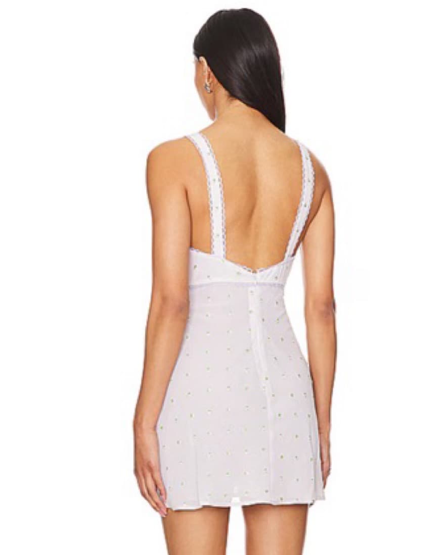 Tularosa Lavender Mini Dress W Flowers - Image 3