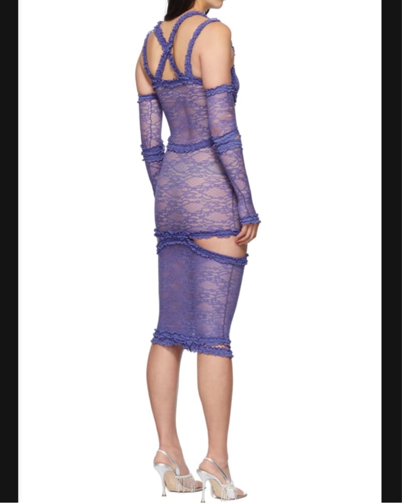 NoDress (SSENSE) semi sheer lace dress.  - Image 3