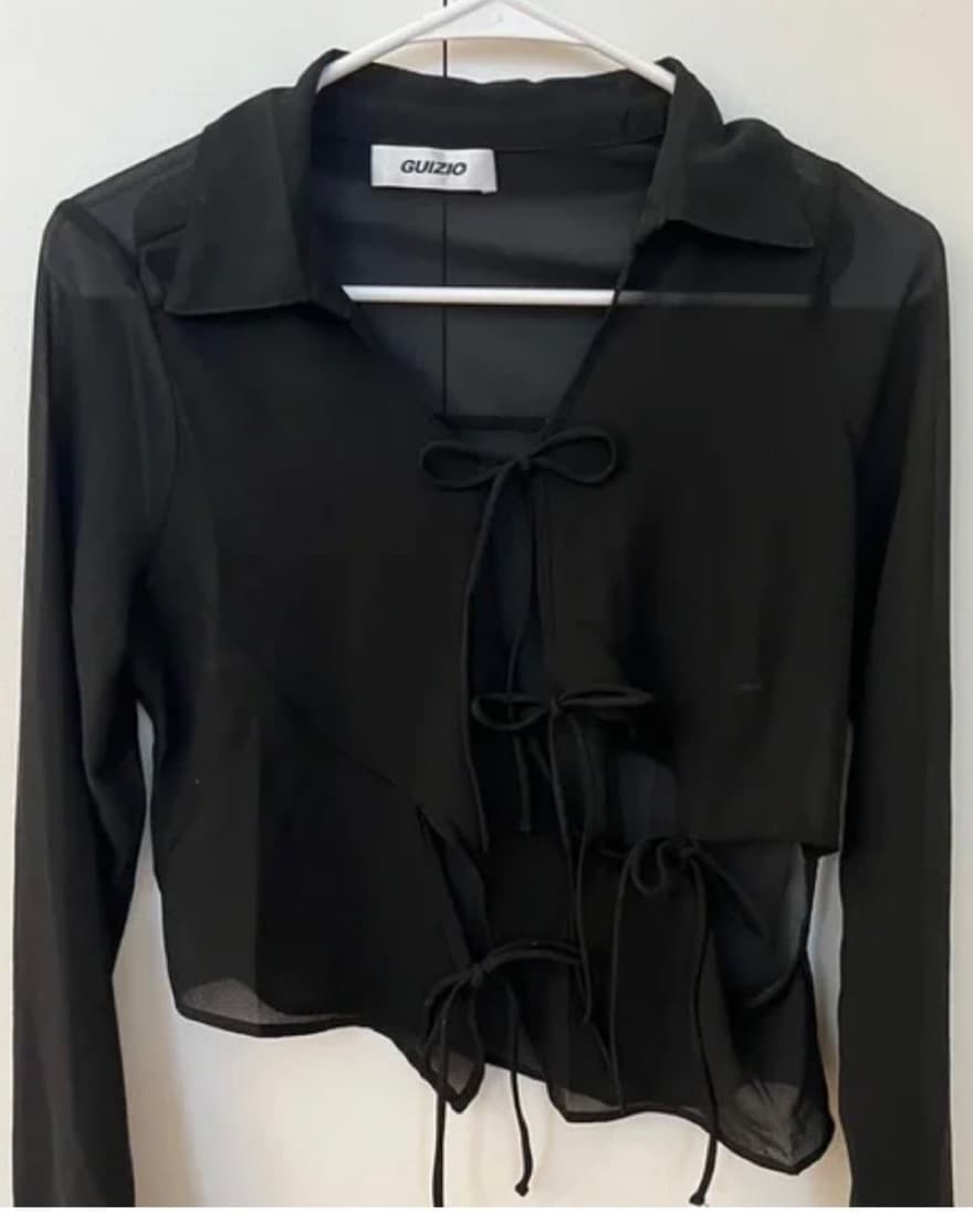 Danielle Guizio Sheer Long Sleeve Top  - Image 2