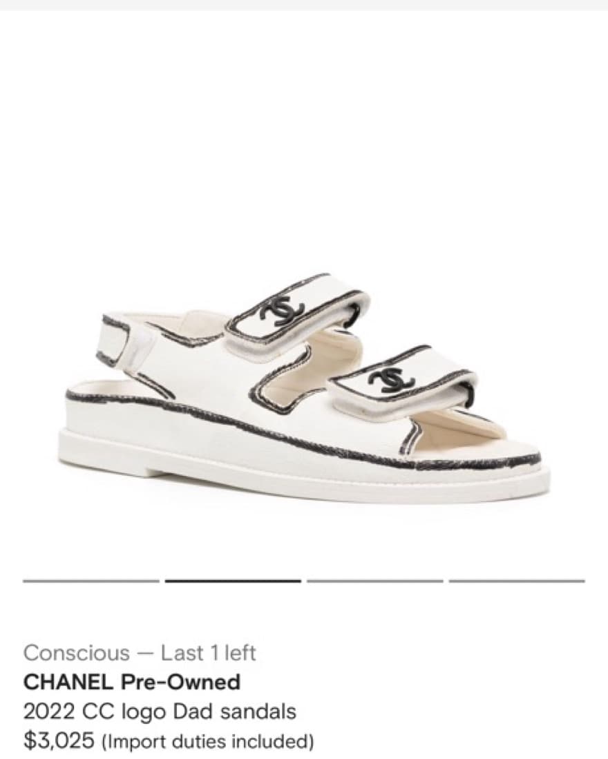 Chanel Dad Sandals - Black and White - Image 2