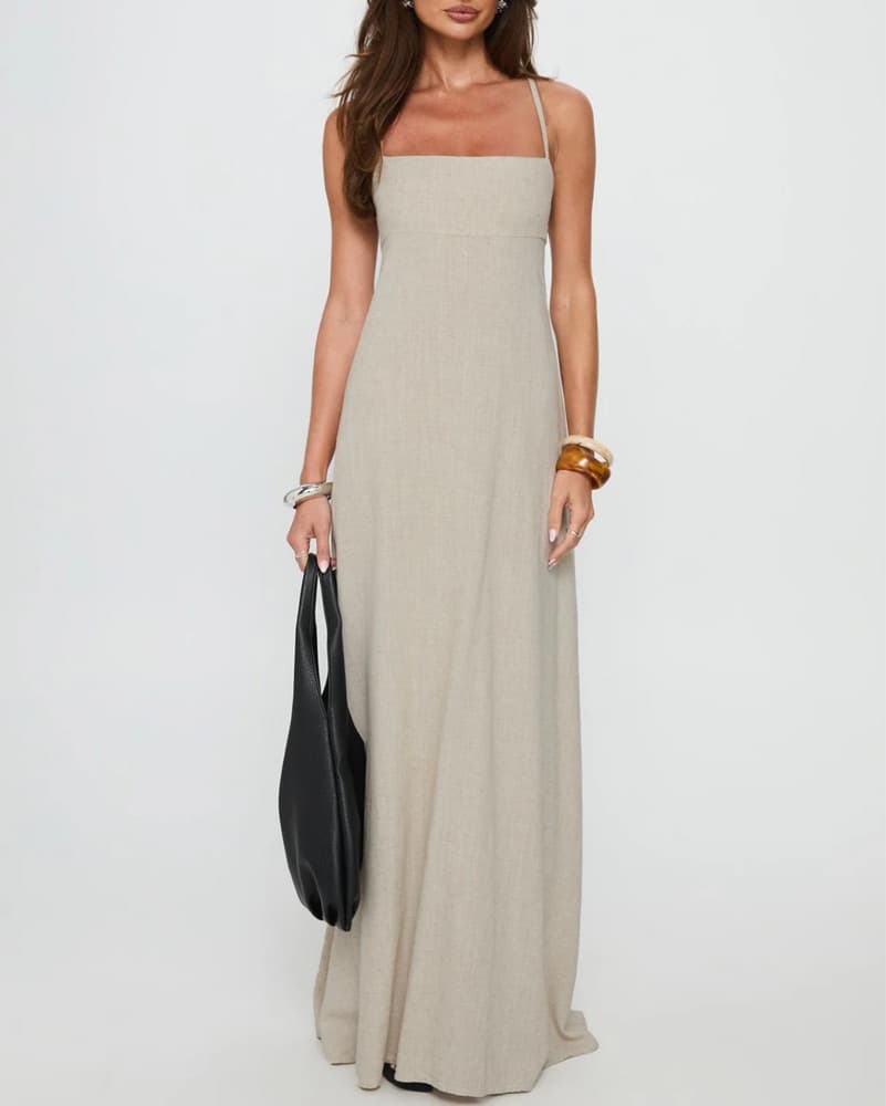 Beige Linen Sundress - Image 1