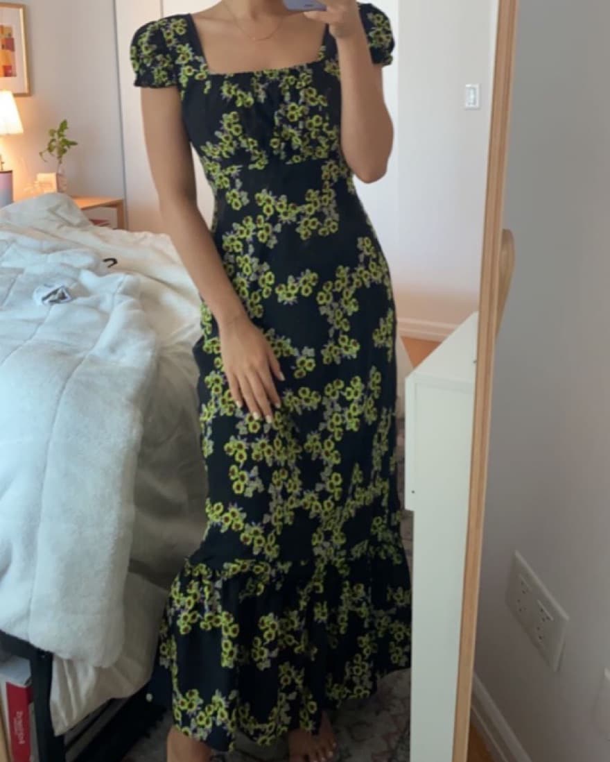 Floral Bias Dress - Image 1