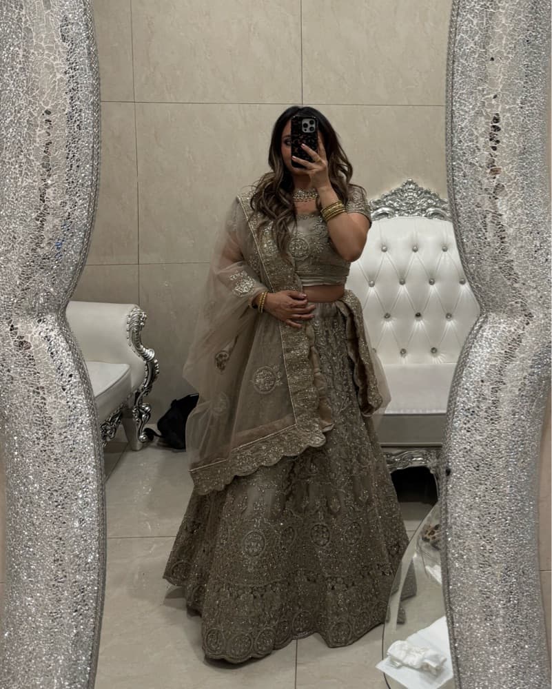 Custom made Silver Lehenga  - Image 1