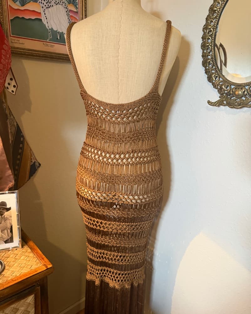 Anthropologie Crochet Fringe Dress - Image 5