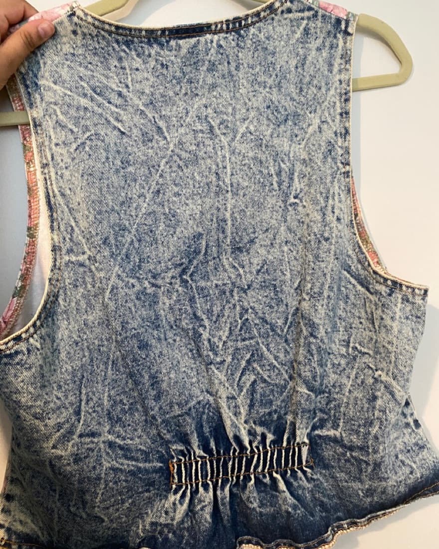 Floral Jean Vest  - Image 6