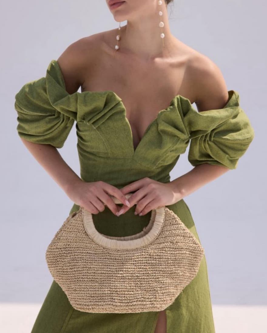 Cult Gaia Muna Dress In Palm Green - Image 2