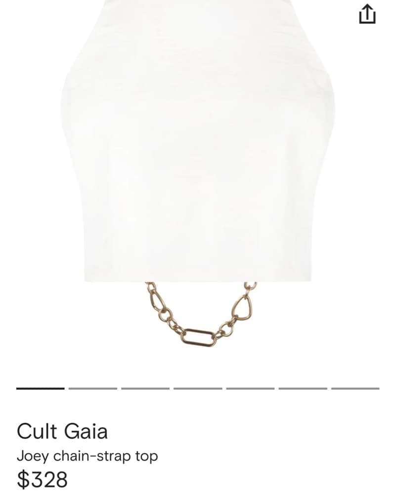 Cult Gaia Joey white chain-strap tank - Image 3