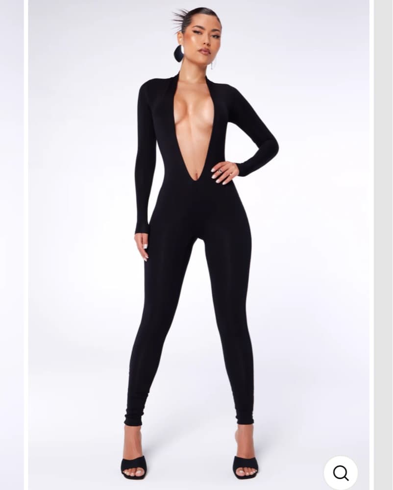 Lips + Honey Black Rio Bodysuit  - Image 1