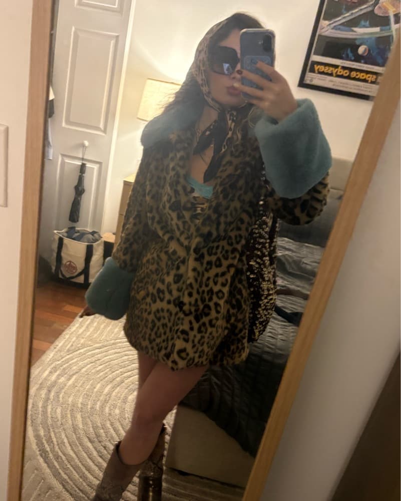 Cheetah Print Fur Coat - Image 3