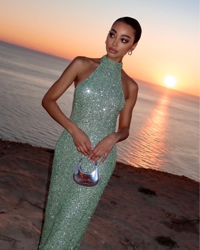 Kaoa Green Sequin Formal Dress - Image 6