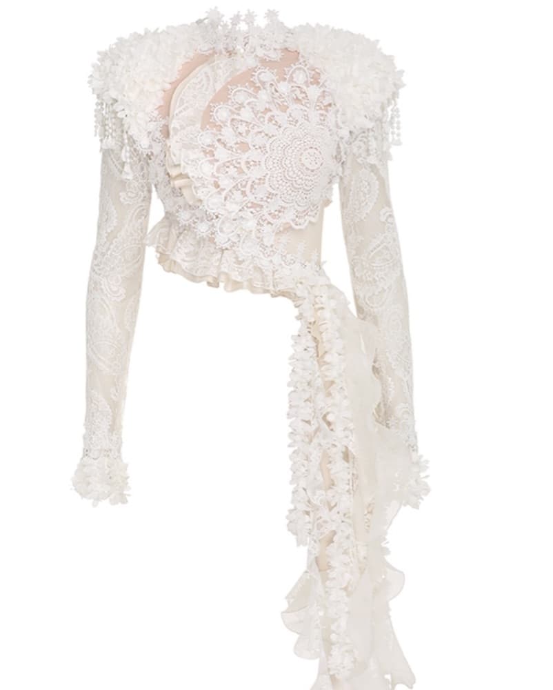 Zimmermann Wonderland Lace Frill Bodice  - Image 3