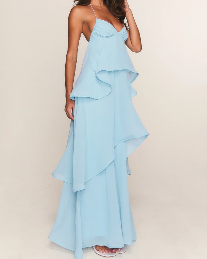  Twirl With Me Maxi Dress Baby Blue - Image 2