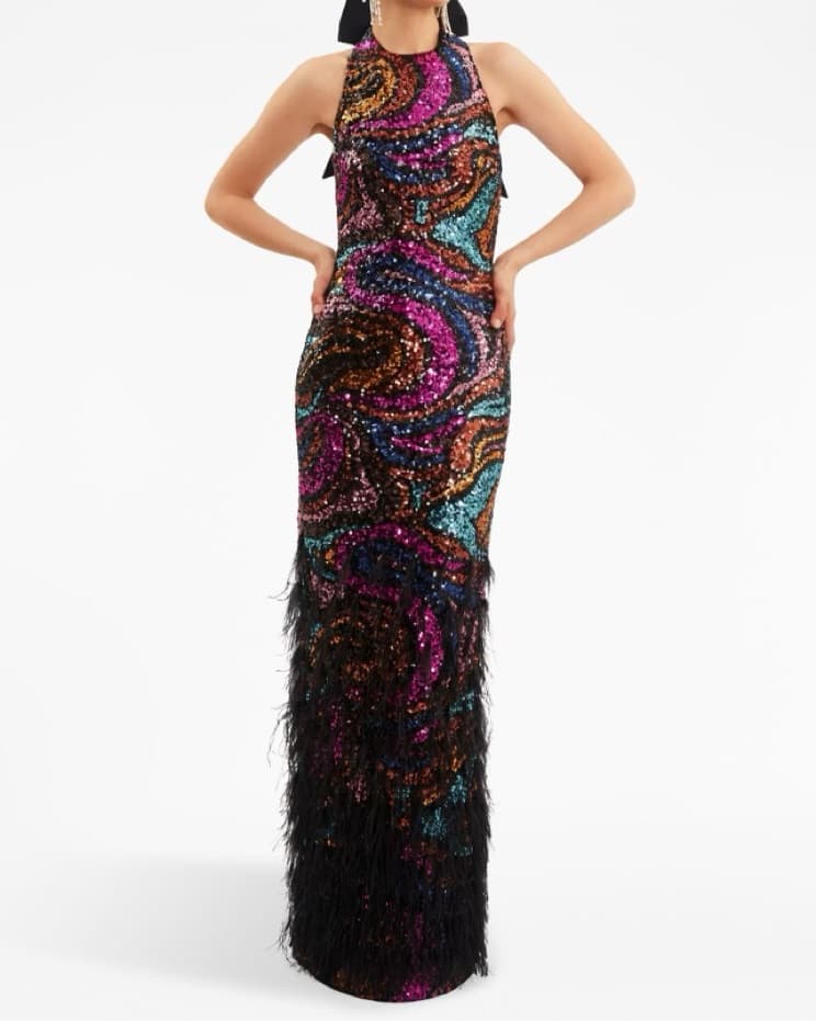 Rebecca Vallance Kiki Sequined Gown  - Image 1