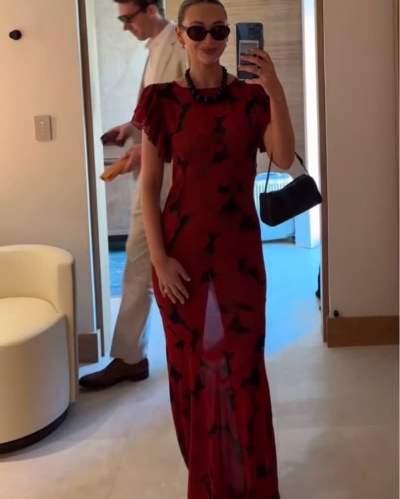 De La Vali Bougainvillea Chiffon Dress - Image 5