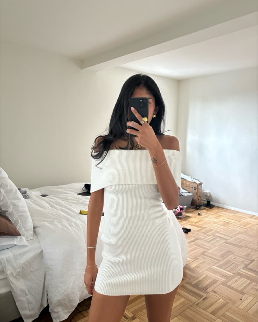 White off the shoulder dress - Image 2