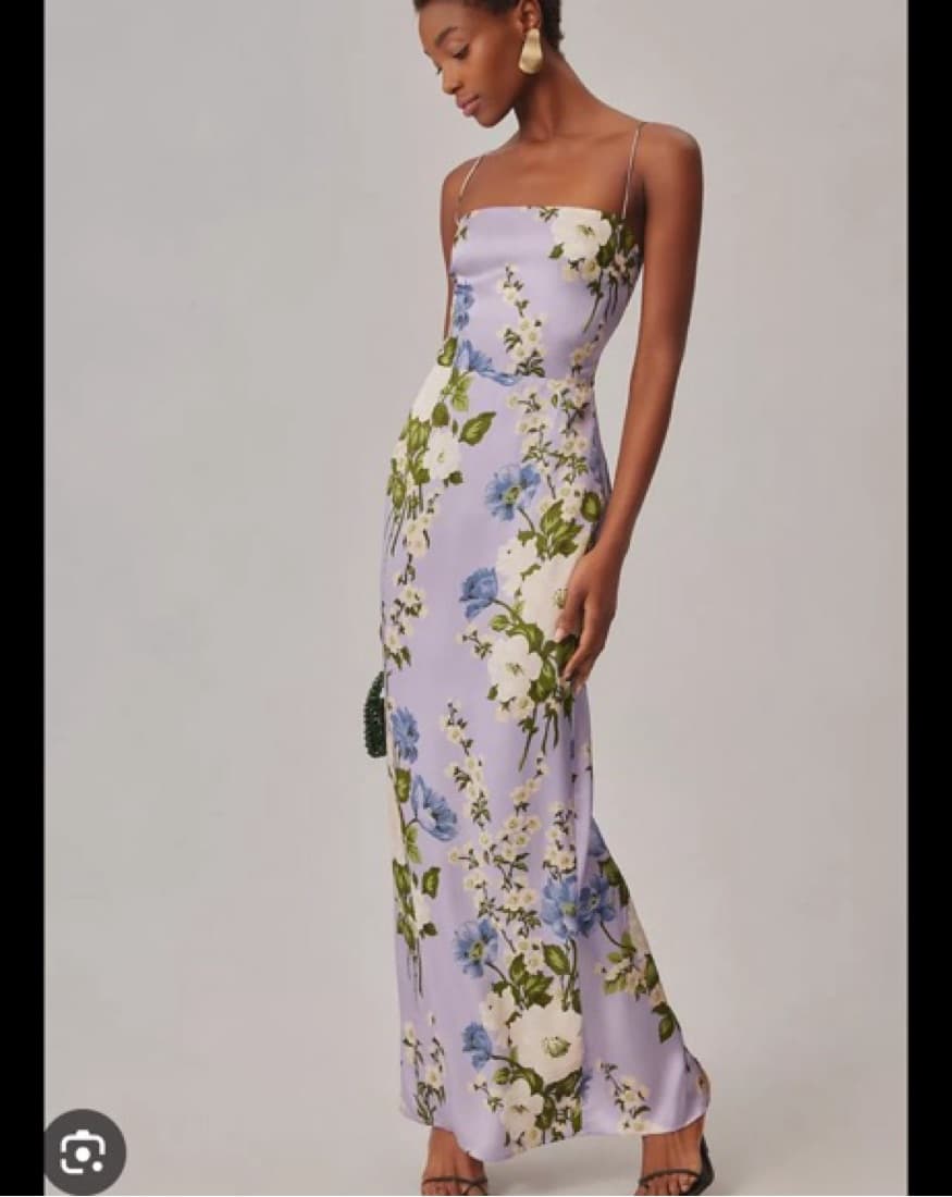 Purple Frankie Reformation Silk Dress - Image 1