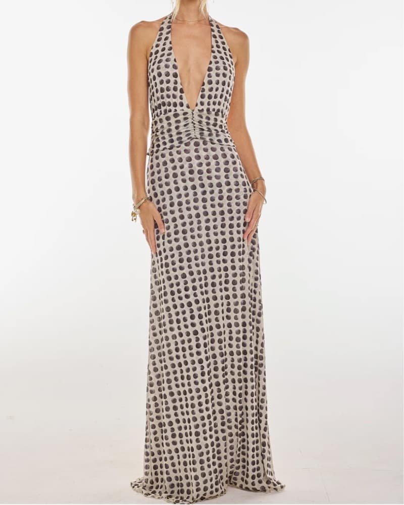 Resa - polka dot B&W Dress - Image 1