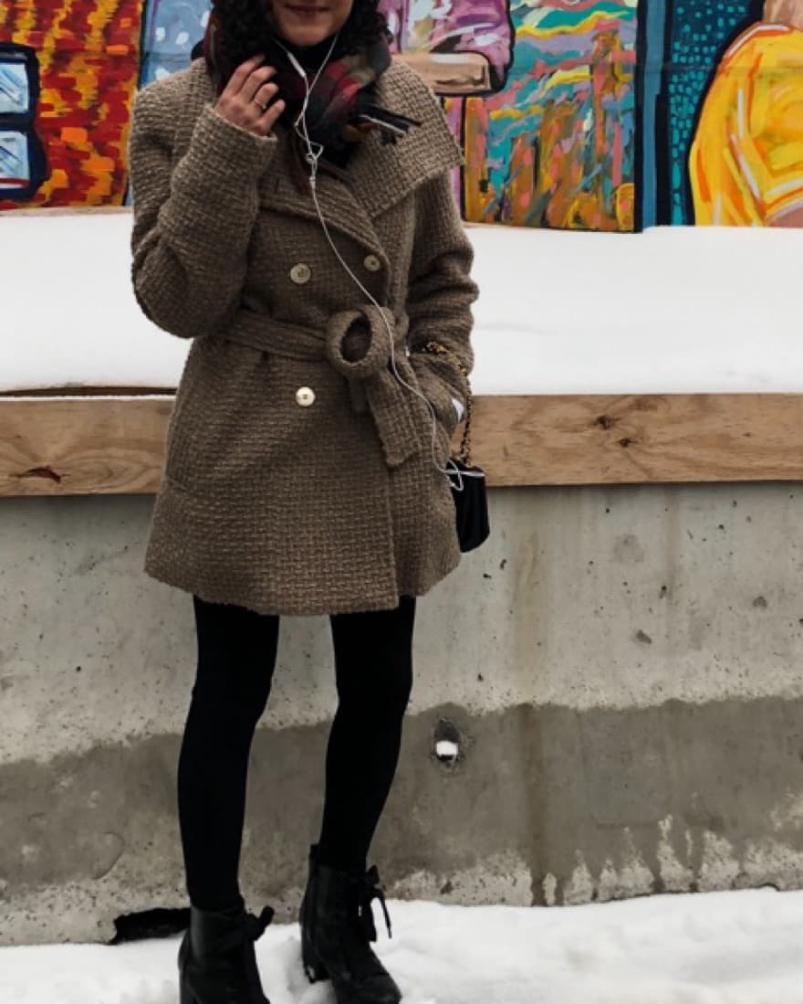 calvin klein wool trench coat tan - Image 1