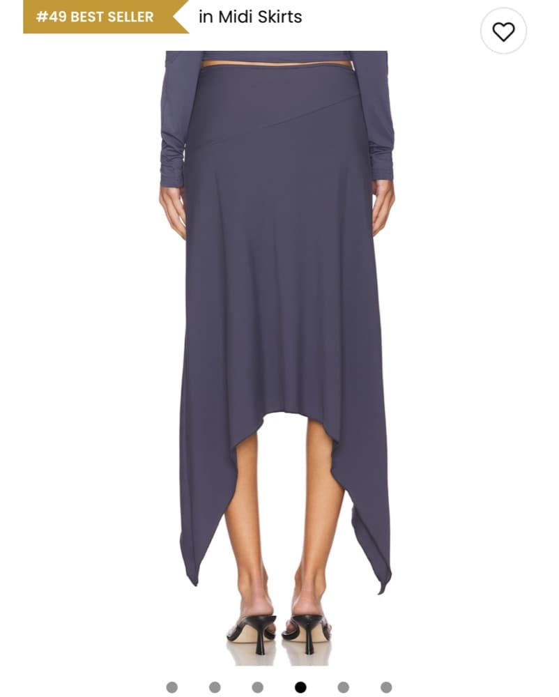 Top and Asymmetric Midi Skirt Set - Image 4