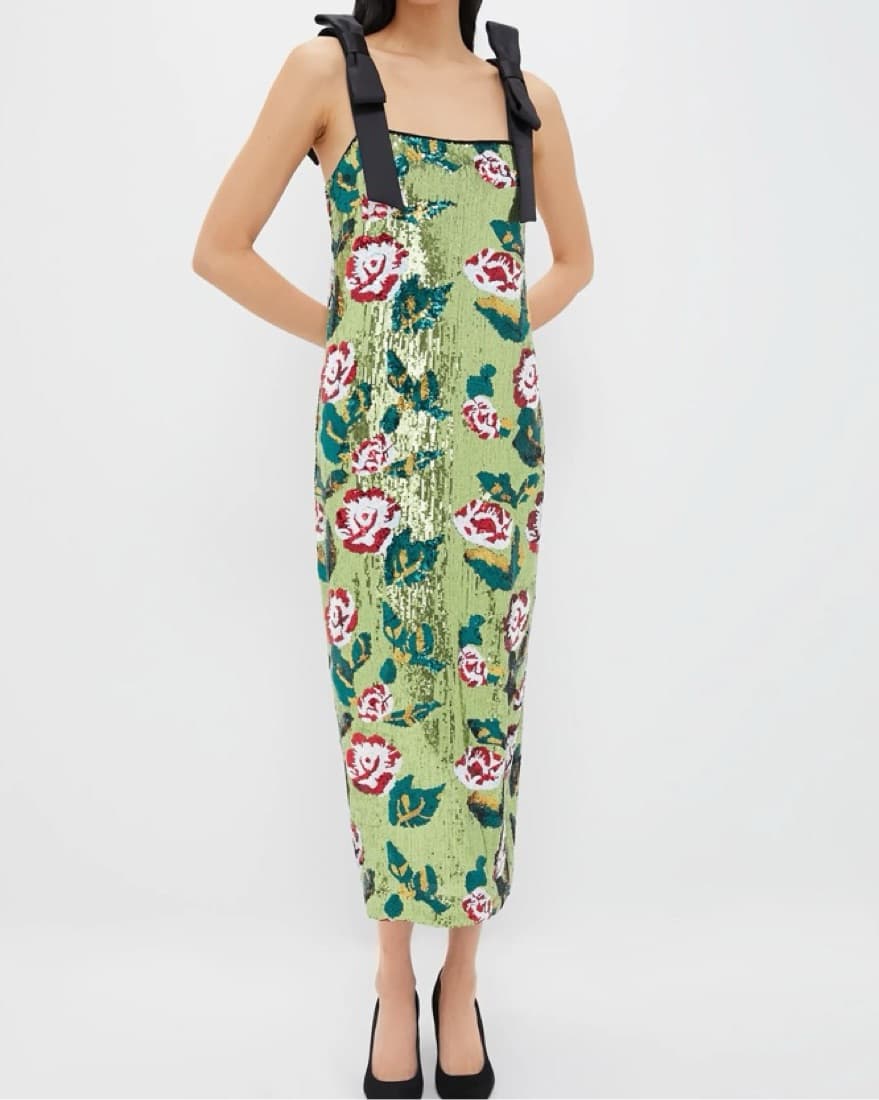 Tuckernuck Floral Sequin Roxy Dress XS/S - Image 3