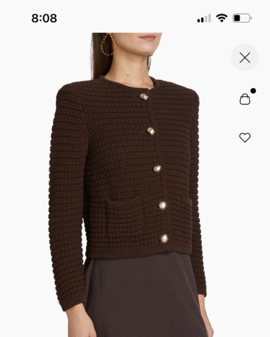 Ba&sh Gaspard Cardigan - Chocolate  - Image 4