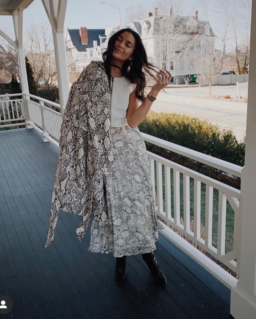 toccin snakeskin print trench coat - Image 2