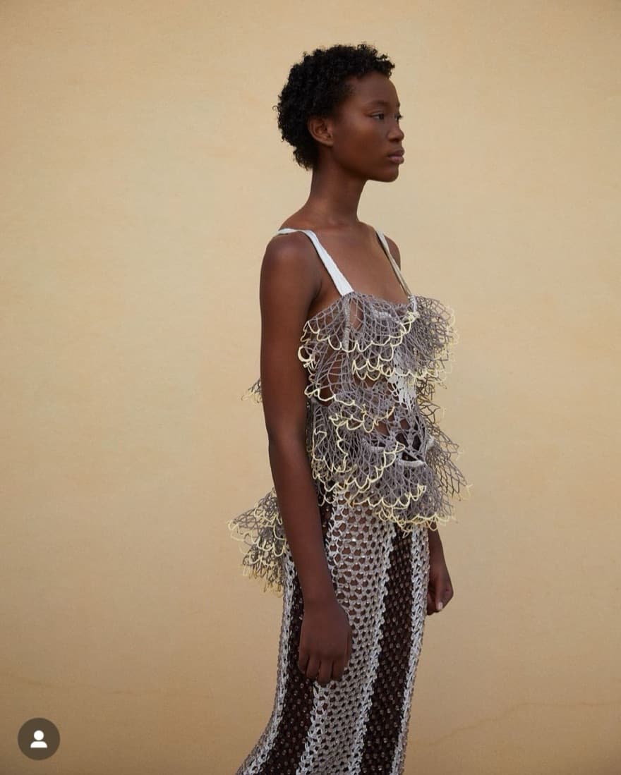 Double-Web Crocheted Cotton Top - Image 2