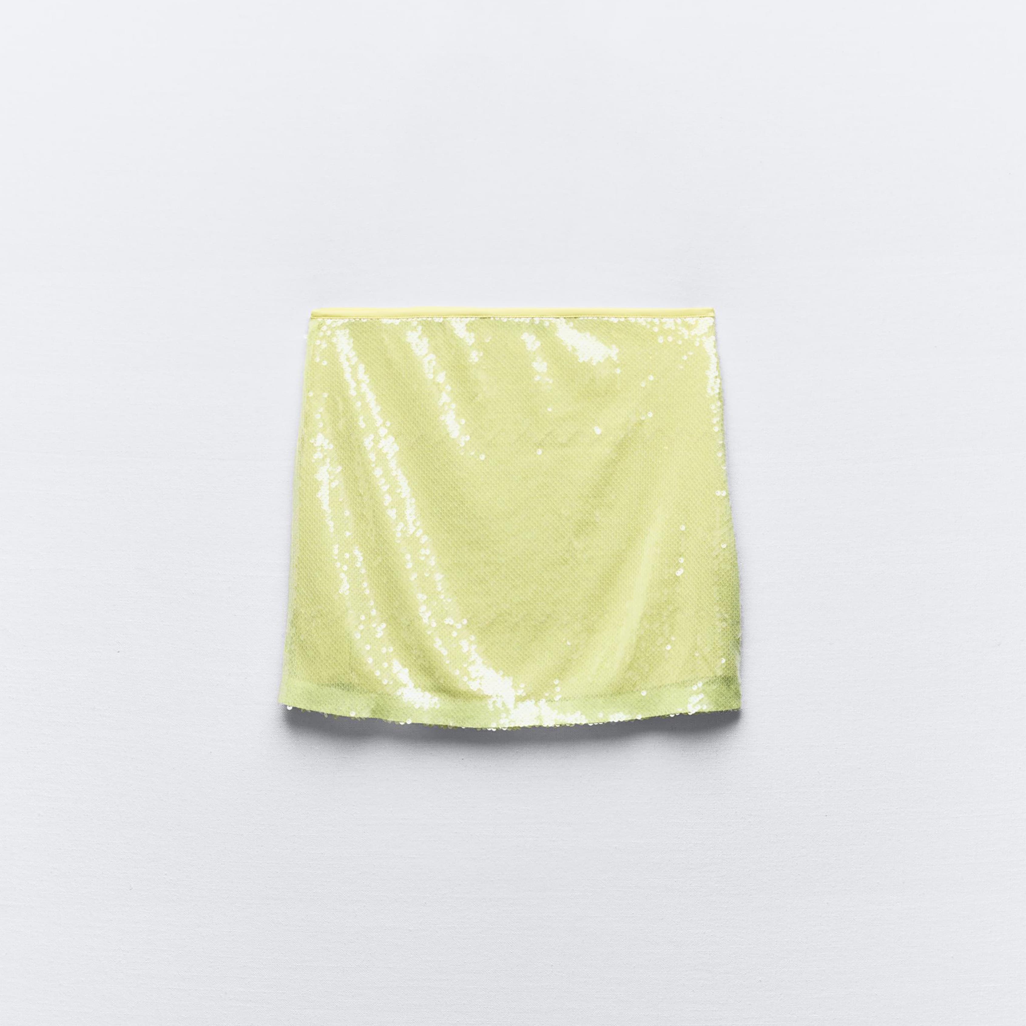ZARA yellow Sequin Skirt  - Image 1