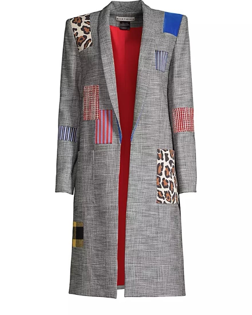 Alice + Olivia Patchwork Coat - Image 3