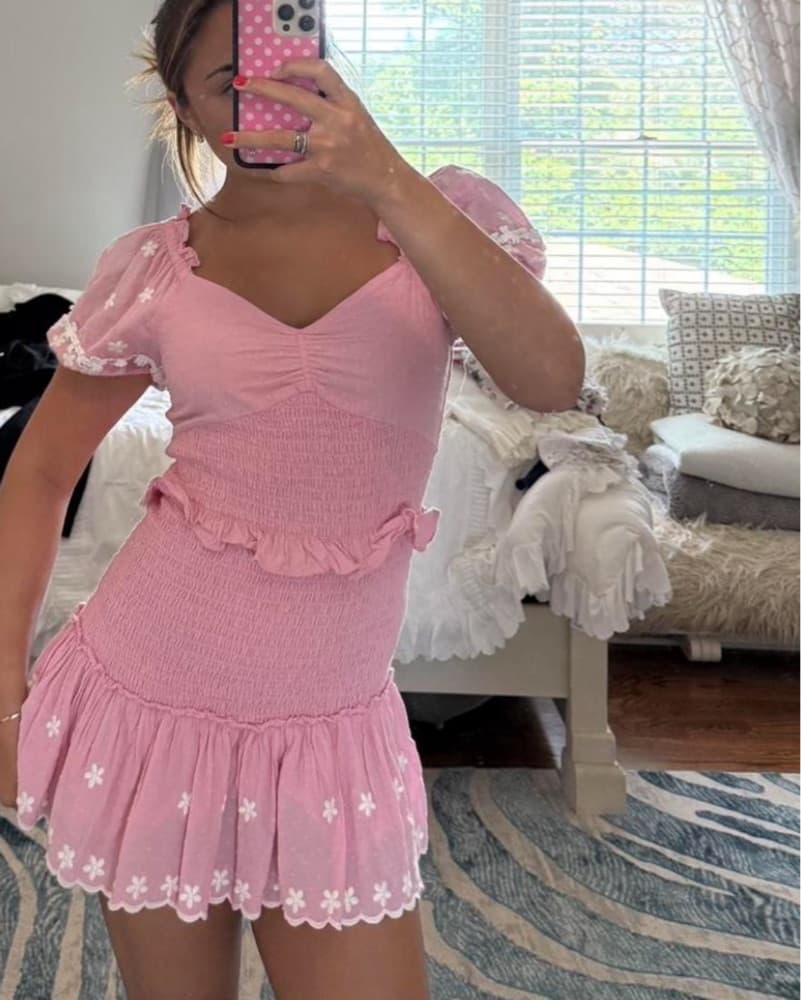 Pink Loveshackfancy Mini Dress  - Image 3