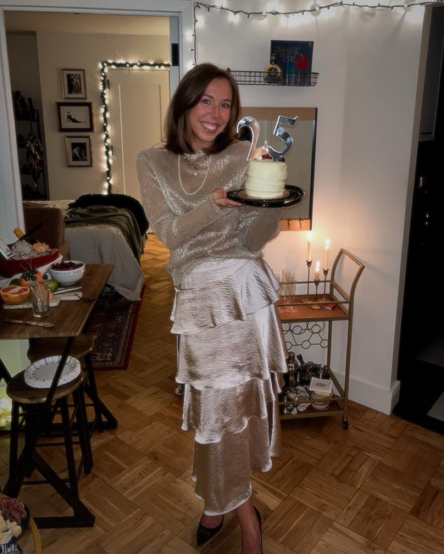 Champagne Layered Maxi Skirt - Image 2