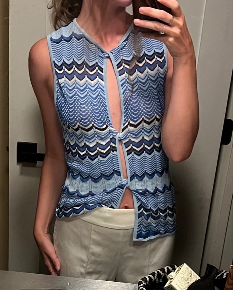 Kookai Blue Missoni Patterend Top - Image 1