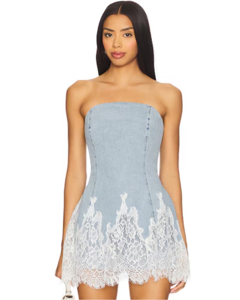 Romilly Skort Romper In Sky Wash - Image 1