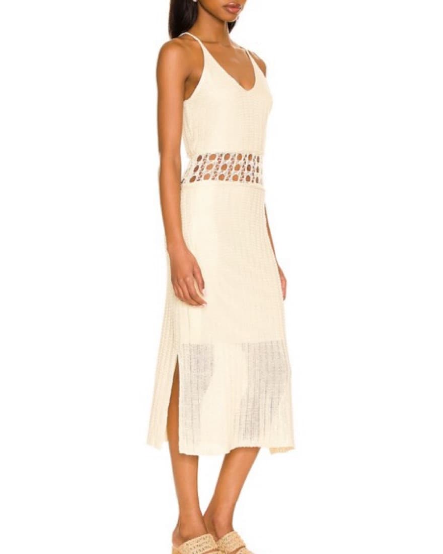 Crochet Dress in Natural - Image 2