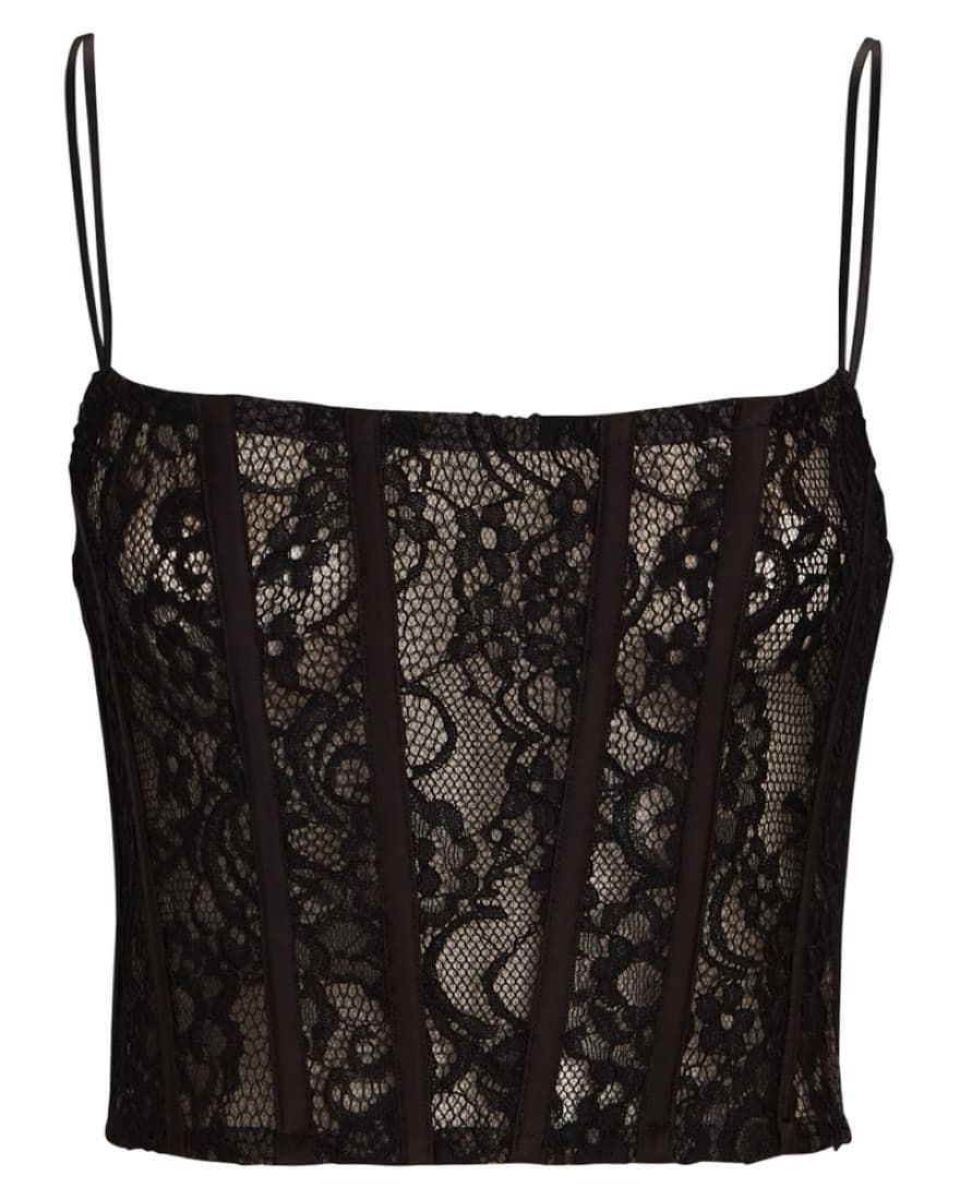 Rozie Corsets Black Lace Cropped Corset  - Image 1