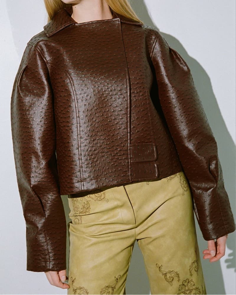 Yellow The Label Oliver Ostrich Jacket - Image 2