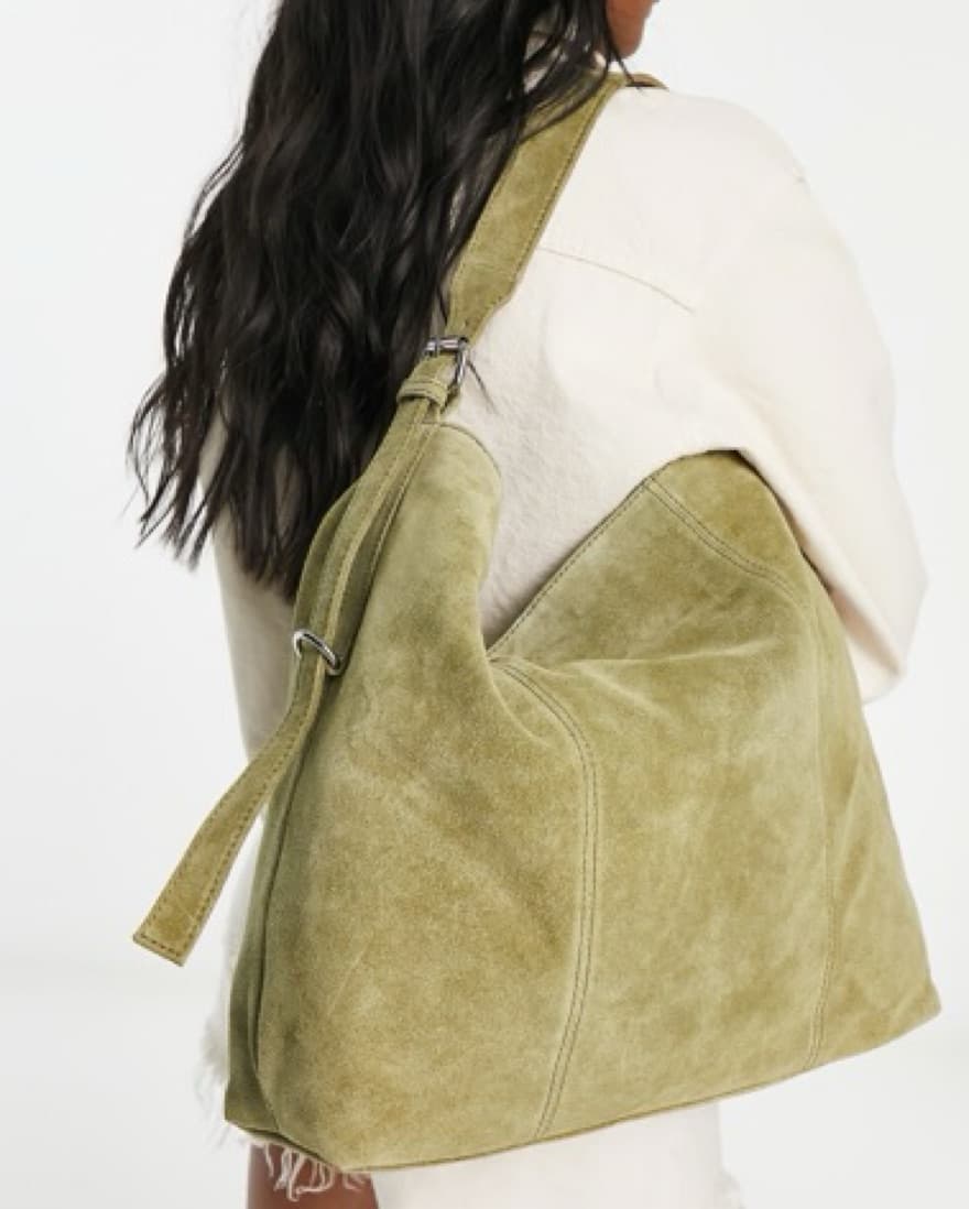 Suede Hobo Bag - Image 1