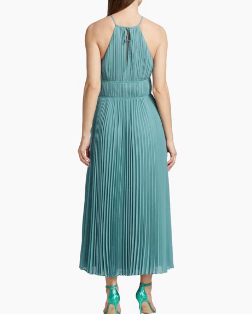 Simkhai Halter Midi Dress In Blue/Teal - Image 2