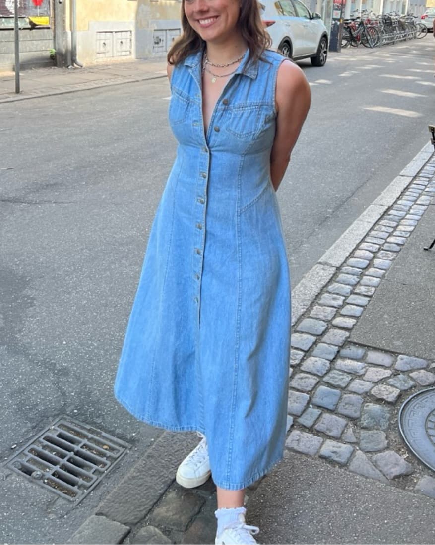 Denim Maxi/midi Dress - Image 1